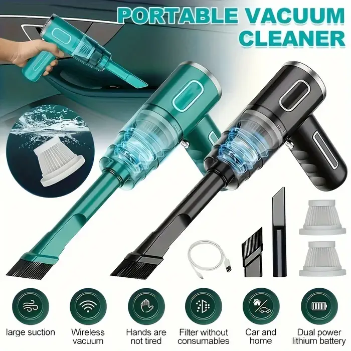 Aspirateur de voiture ABS portable, puissant, sans fil, pour tapis et maison, mini machine de nettoyage, appareil électroménager