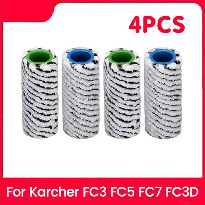 4PCS Forkarcher FC3 FC5 FC7 FC3D ensemble de rouleaux multi-surfaces microfibre lavable rouleau brosse aspirateur