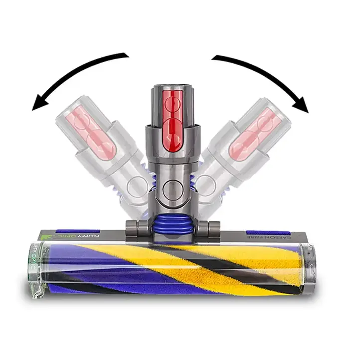 Compatible avec l'aspirateur Dyson V12 Detect Slim/V10 Slim avec tête de brosse à rouleau souple et accessoires de nettoyage pour sols durs