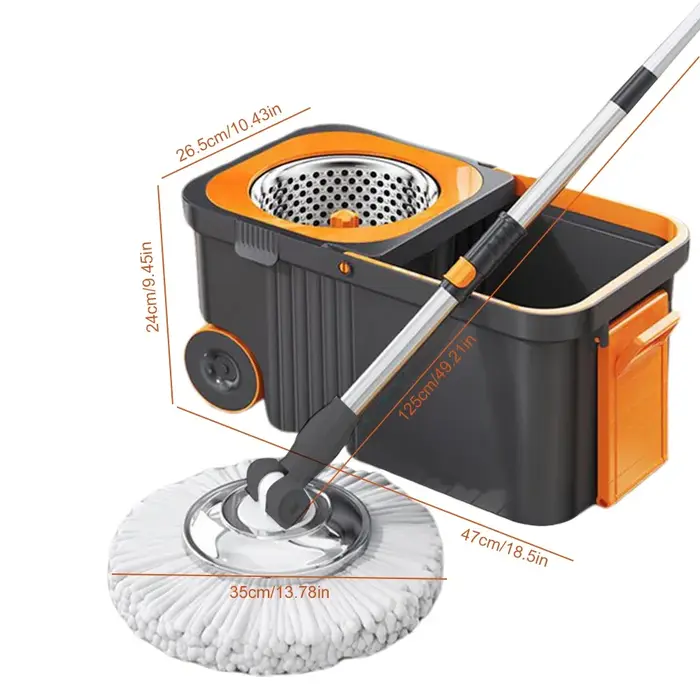 Ensemble de serpillères rotatives avec 6 recharges de têtes de rechange