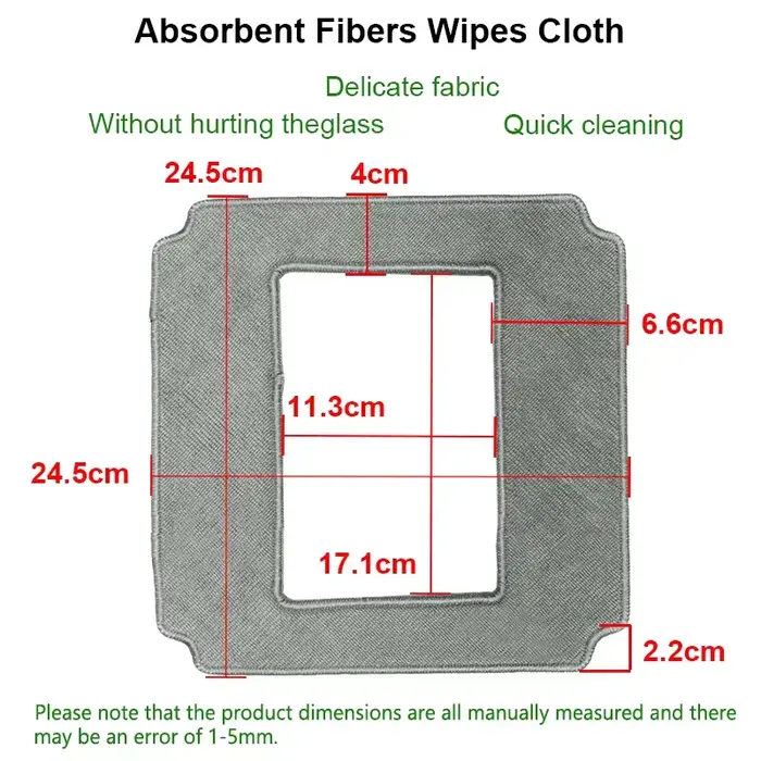 Chiffon de nettoyage pour robot lave-vitres 24x24cm