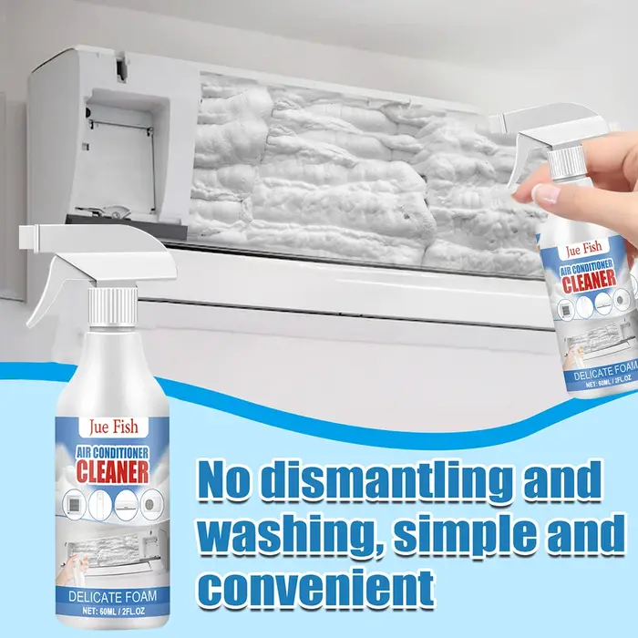 Nettoyant pour climatiseur, bobine de nettoyage de la saleté, mousse de lavage, désodorisant, radiateurs, nettoyeur de ventilateur, Agent de nettoyage pour climatiseur domestique