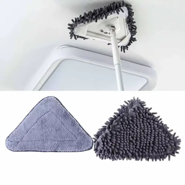Laver les sols, outil de nettoyage plat en microfibre, tête de vadrouille triangulaire, accessoires de vadrouille anti-poussière
