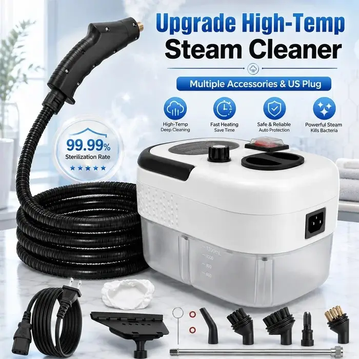 Nouveau modèle 2026 de nettoyeur vapeur haute pression, machine de nettoyage multifonction 220V pour cuisine, climatiseur, voiture et maison.