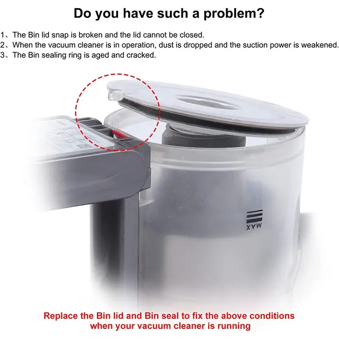 Couvercle de bac à poussière supérieur pour aspirateurs Dyson modèles V7 V8 SV10 SV11 – Pièces de rechange pour porte de bac à poussière, couvercle de boîte à saleté, couvercle de boîte à poussière