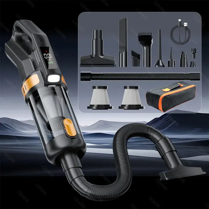 Aspirateur de voiture puissant CENRR, mini aspirateur portable sans fil pour la maison, souffleur manuel, aspirateur pour poils d'animaux.