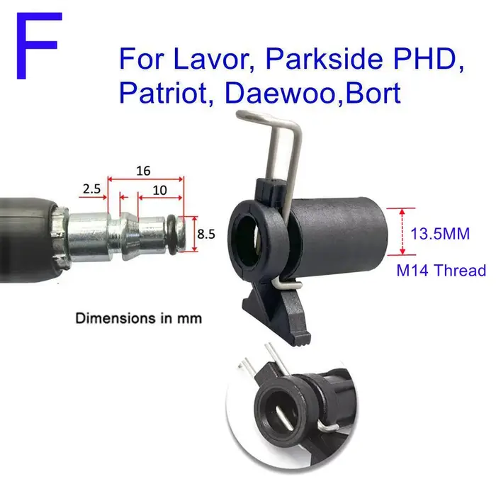 Convertisseur de tuyau de laveuse haute pression pour Karcher Bosch AR Black Decker Patriot Dawoo Ni