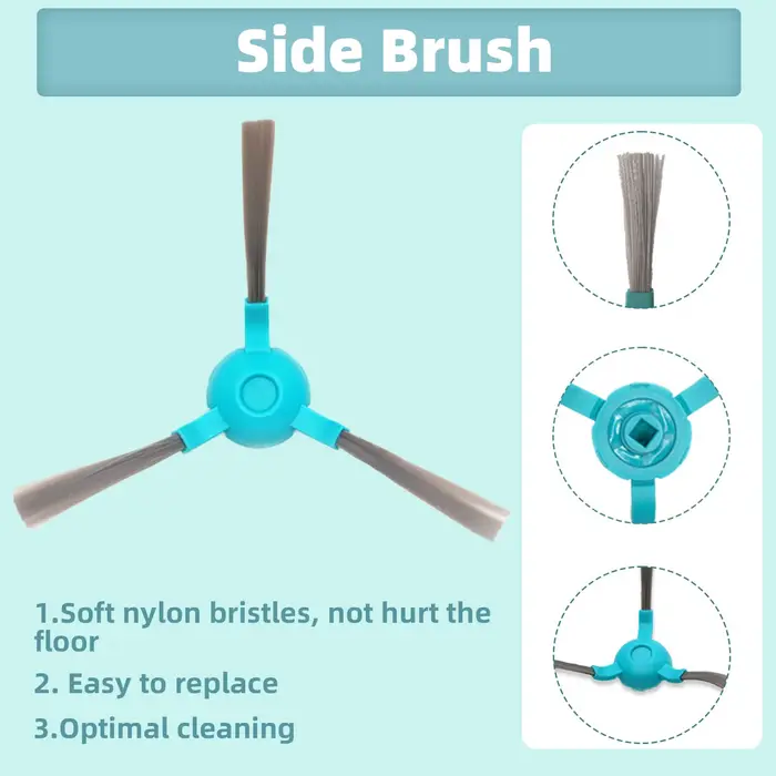 Convient pour (Conga 1290 / 1390 / 1490 / 1590) filtre Hepa brosse latérale Robot aspirateurs pièce