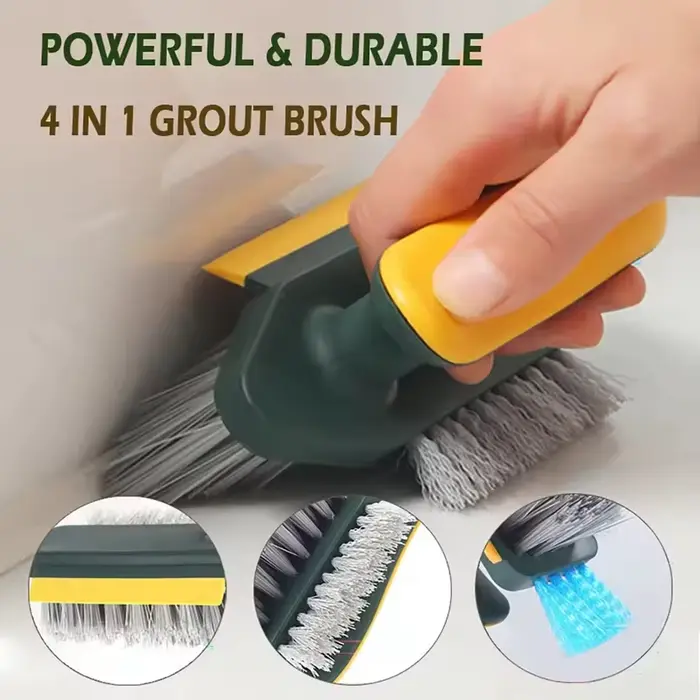 Brosse de nettoyage 4-en-1 en forme de V pour les interstices