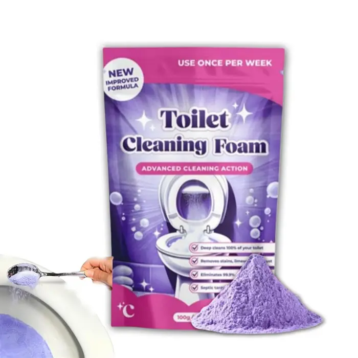 Poudre Nettoyante WC Parfumée Détartrante Anti-Salissures Nettoyant Salle de Bain Agent