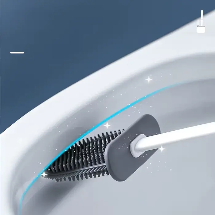 Brosse de nettoyage de brosse de toilette en Silicone