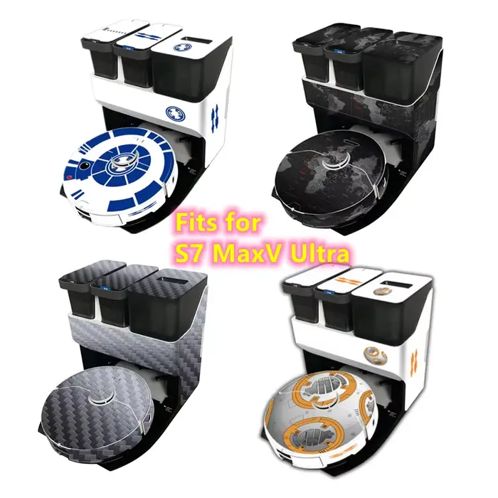 Autocollant de dessin animé mignon pour aspirateur robot Roborock S7 MaxV Ultra