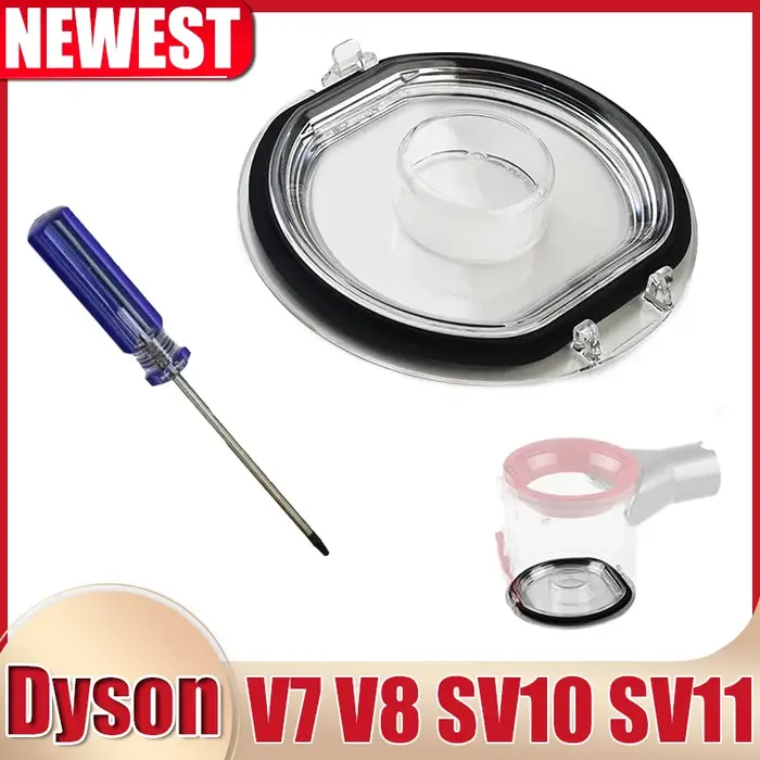 Couvercle de récipient à poussière, couvercle de sol et bague d'étanchéité pour aspirateur Dyson V7