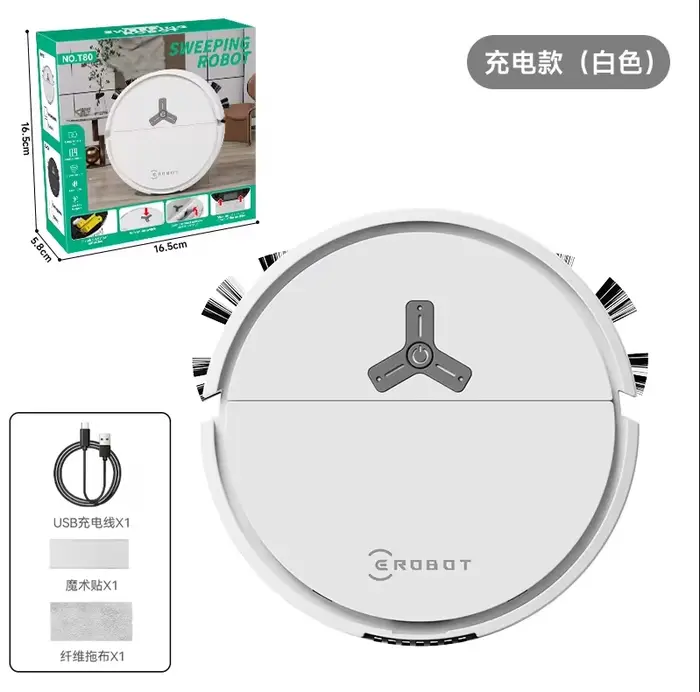 Robot aspirateur intelligent 3 en 1 Lenovo, aspirateur robot, 4000 Pa, pour tapis et sols durs, appa