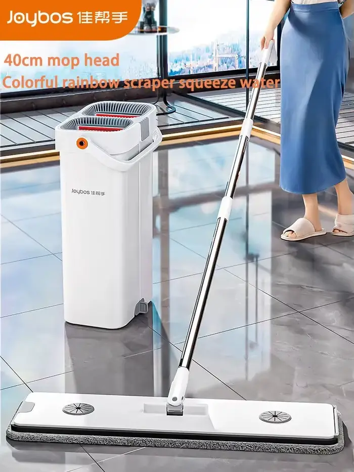 Joybos 40 cm grande vadrouille de lavage avec seau et presser nettoyage de sol main libre