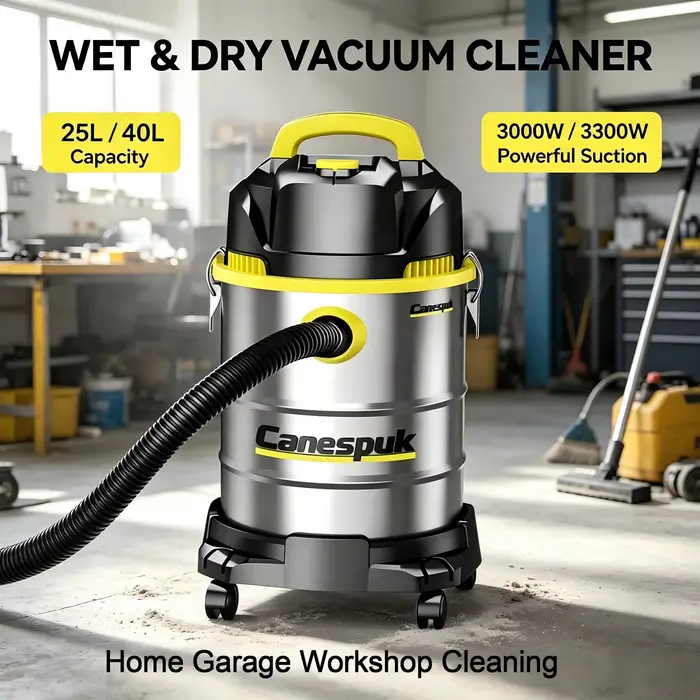 Aspirateur sec et humide 3 en 1 25L/40L, aspirateur industriel commercial haute puissance pour lavage de voitures, hôtel, ménage
