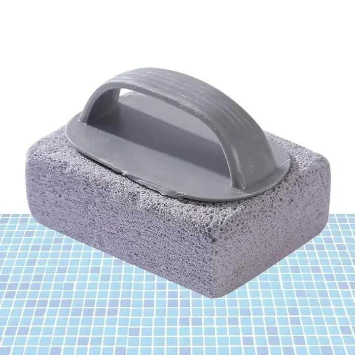Brosse de nettoyage manuelle pour carreaux de piscine, éliminateur de calcaire, pierre ponce pour piscines extérieures