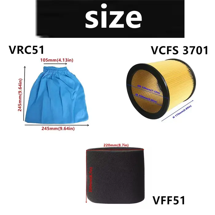Sac à poussière filtrant VRC51