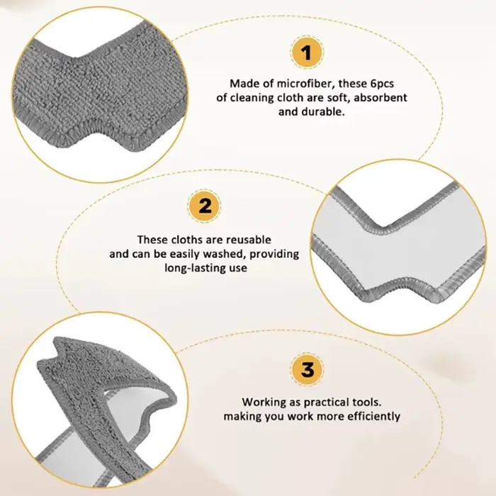 Serpillères de nettoyage de verre pour Robot nettoyeur de vitres ABIR WD8, chiffons de vêtements lav
