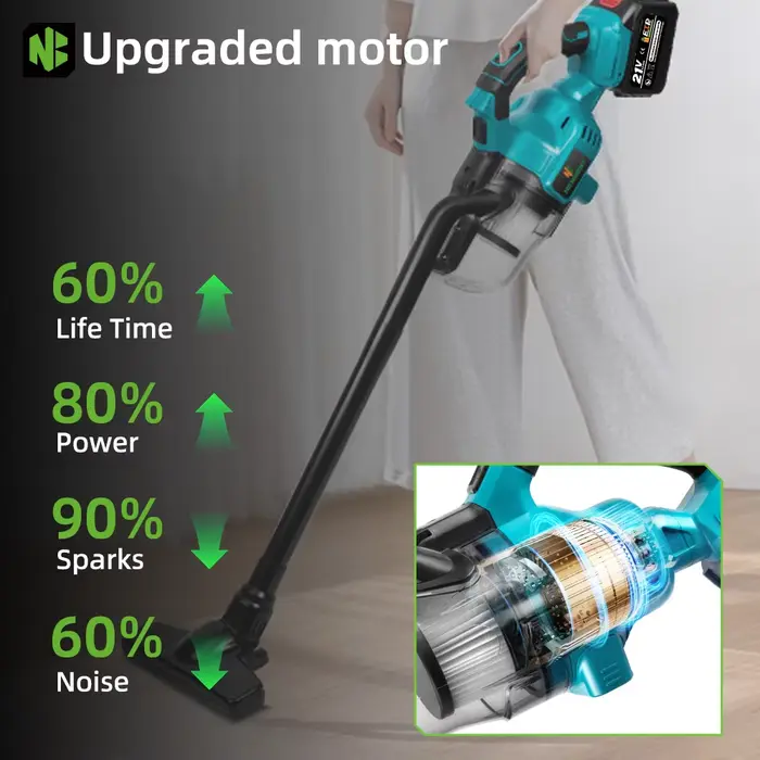 NEWBENY aspirateur électrique à main sans fil puissant Rechargeable outils de nettoyage intérieur domestique pour broche de batterie Makita