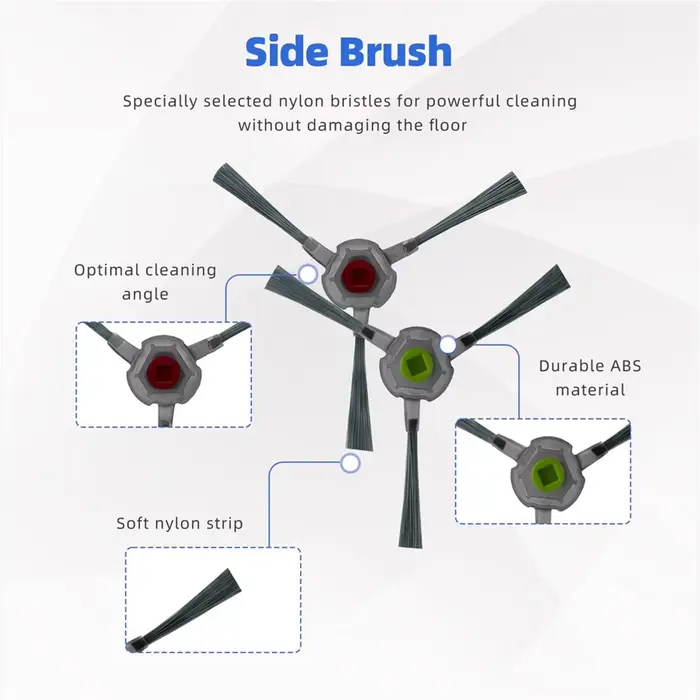 Compatible avec l'aspirateur robot AIRROBO P20 Brosse principale et latérale Filtre HEPA Accessoires