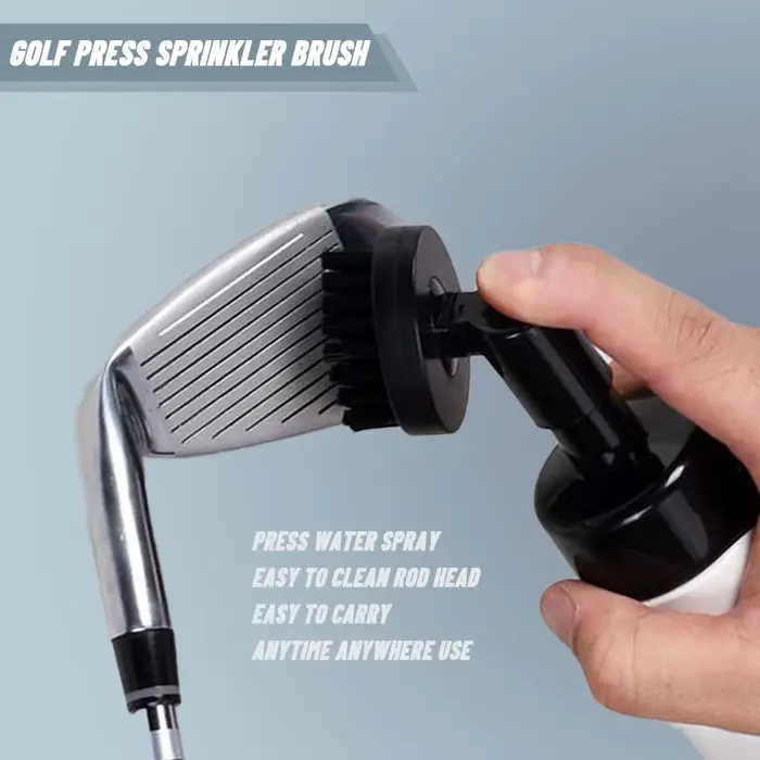 Brosse de nettoyage pour rainures de clubs de golf - Pulvérisateur d'eau portable à pression pour l'entretien