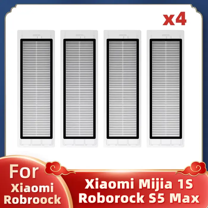 Filtre pour aspirateur Robot Xiaomi Mi 1/1S SDJQR01RR SDJQR02RR SDJQR03RR Roborock E2 E3 E4 E5 S4 S4