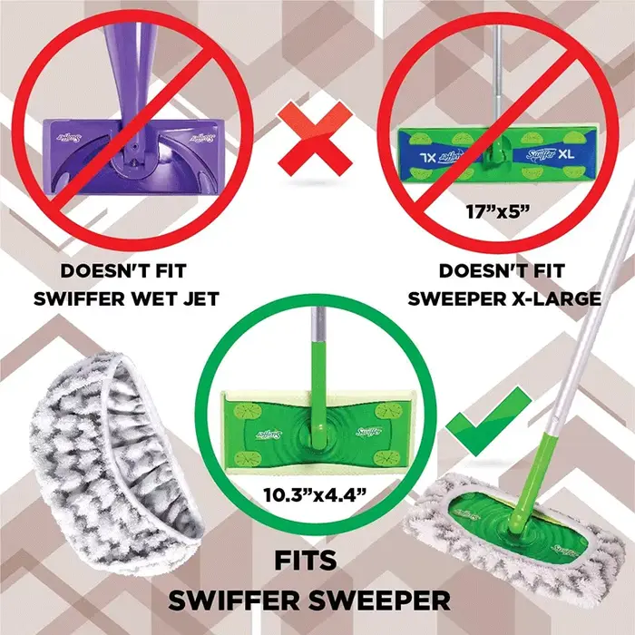 Tampons de vadrouille en microcarence réutilisables pour balayeuse Swiffer