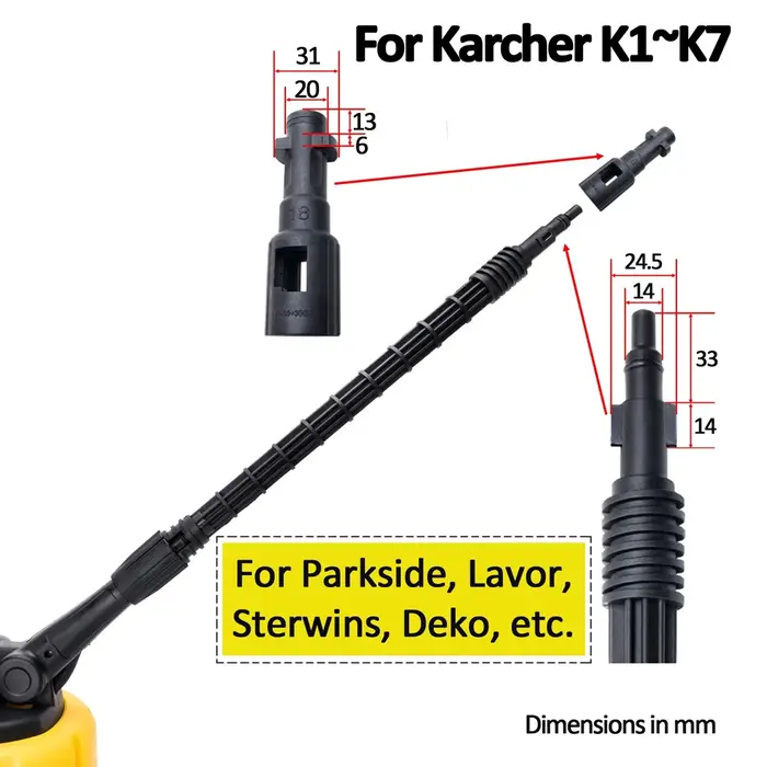 Nettoyeur haute pression nettoyeur de Patio épurateur de sol brosse de nettoyage de Surface pour Karcher Lavor Champion Sterwins Parkside nettoyeur haute pression