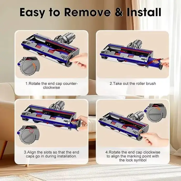 Tête de brosse directe pour aspirateur Dyson V8 V10 V11 V15 V7