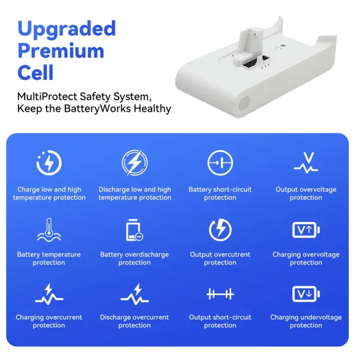 Compatible avec les aspirateurs sans fil Xiaomi Dreame G9 G10 R10 1S T10 T20 avec batterie lithium-ion rechargeable 25