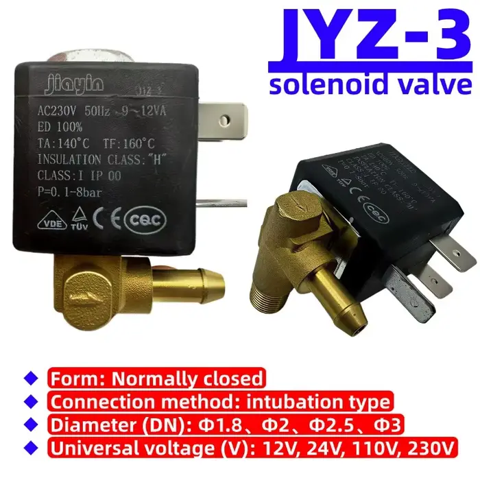Vanne solénoïde JYZ-3 220V, vanne vapeur haute température, accessoires pour fer à repasser, micro-p