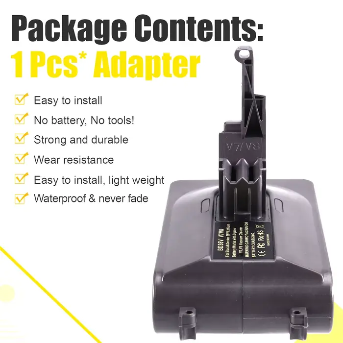 Pour Black & Decker 36V Li-ion batterie BD36V7V8 adaptateur