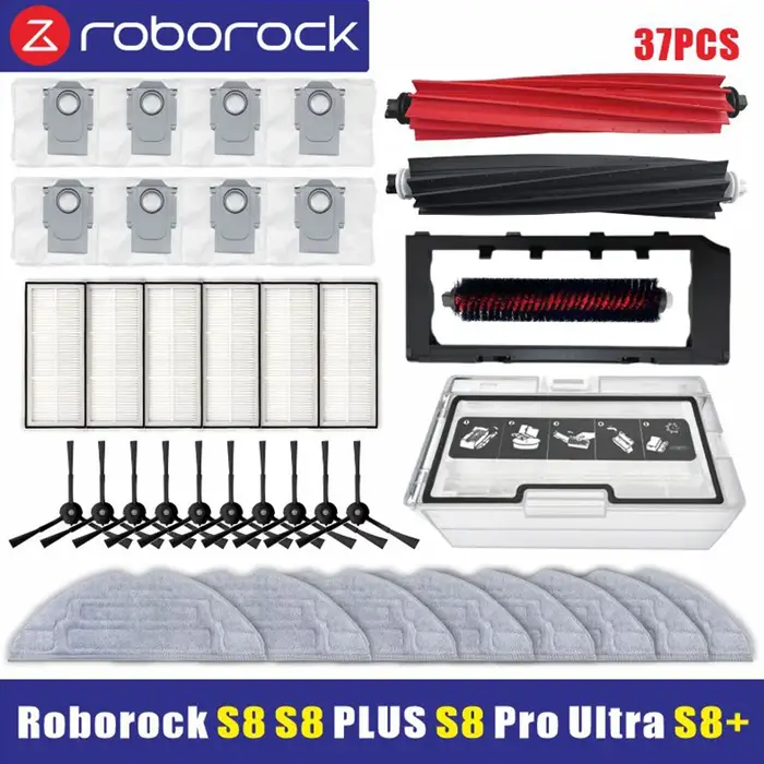 Roborock S8 Pro Ultra S8 + Robot aspirateur pièces de rechange brosses latérales principales tissus de vadrouille filtre