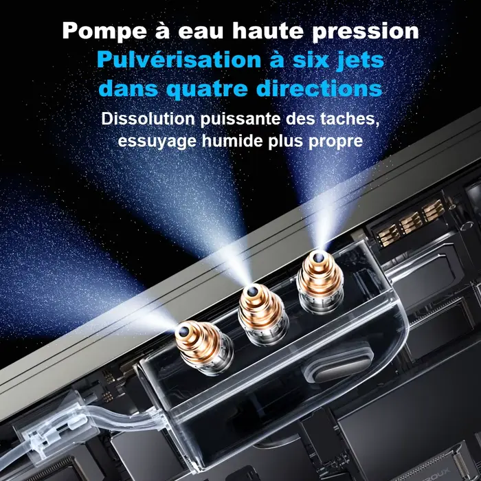 Robot lave-vitres Liectroux S9, 2 brosses rotatives, pulvérisation pompe 6 buses, moteur sans balais, aspiration 10000Pa, 4 brosses d’angle,vitres sans cadre, 8 microrupteurs, appli & télécommande, al