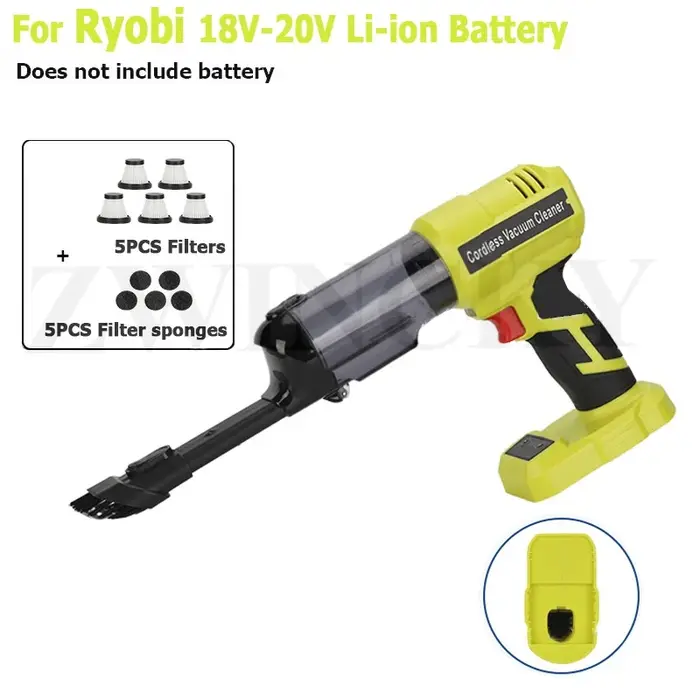 Aspirateur sans fil 240 W adapté à la batterie Dewalt/Makita/Milwaukee/Bosch/Ryobi 18 V