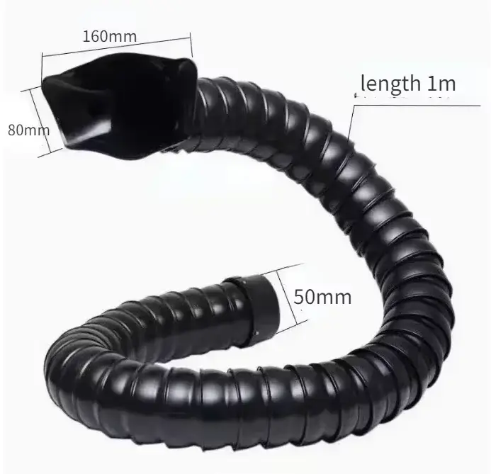 Tuyau de ventilateur d'échappement de fumée Flexible, positionnement du tube en bambou, collecteur d