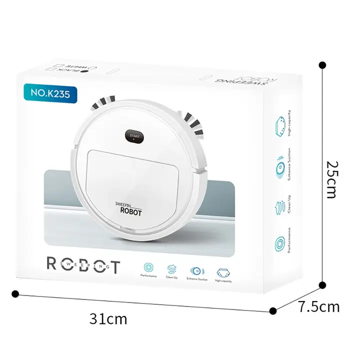 Aspirateur robot de balayage intelligent sans fil, 3 en 1, livres traînants, balayage du sol pour la maison et le bureau, nettoyage propre, 1500Pa, nouveau