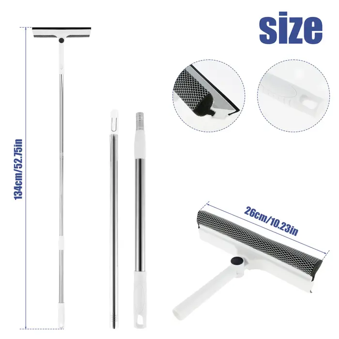 Ensemble d'outils de nettoyage de vitres extensibles 180 ° Vadrouille de fenêtre rotative à Long manche, essuie-glace domestique, brosse de nettoyage de la poussière, nouveau