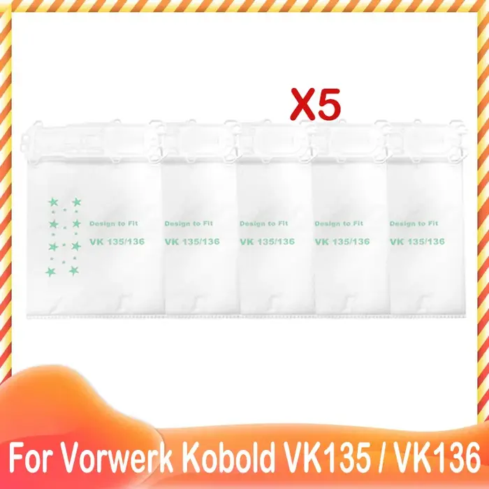 Sac à poussière de remplacement pour aspirateur Vorwerk Kobold VK135 /136