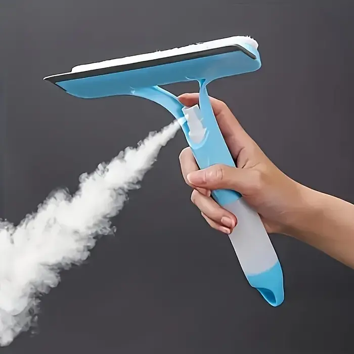 [Nettoyeur de vitres 3-en-1] 1 pièce Nettoyeur de vitres multifonctionnel 3-en-1 avec fonction de pulvérisation | Nettoyeur de vitres, carreaux et pare-brise de voiture portable