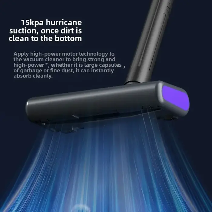 Aspirateur portable sans fil 15000PA, forte aspiration, 120W, rechargeable par USB, machine de nettoyage domestique, léger et compact.