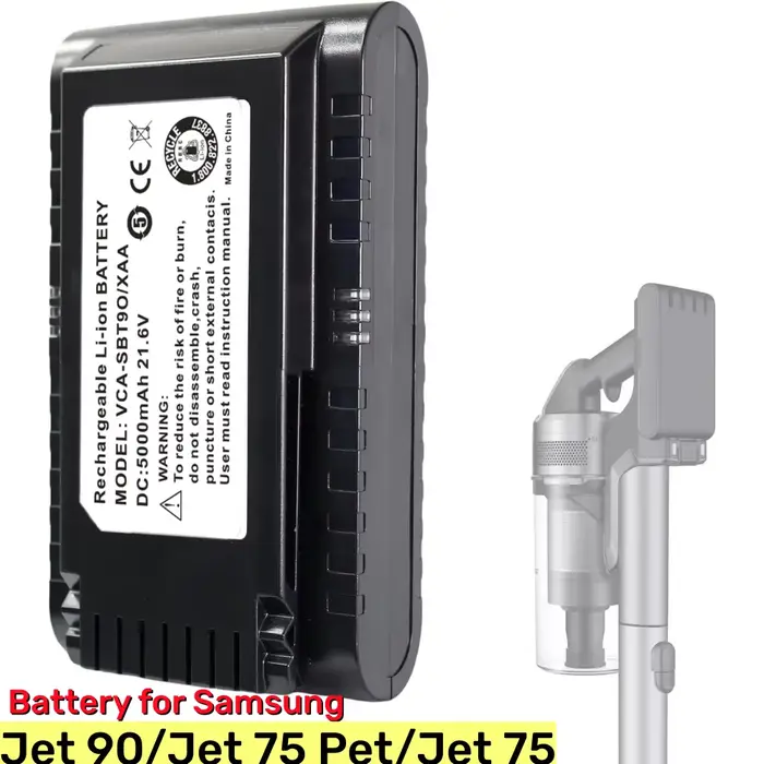 Batterie d'origine pour aspirateur sans fil Samsung Vs9000 Jet90 Jet75 Jet90E VCA-SBT90