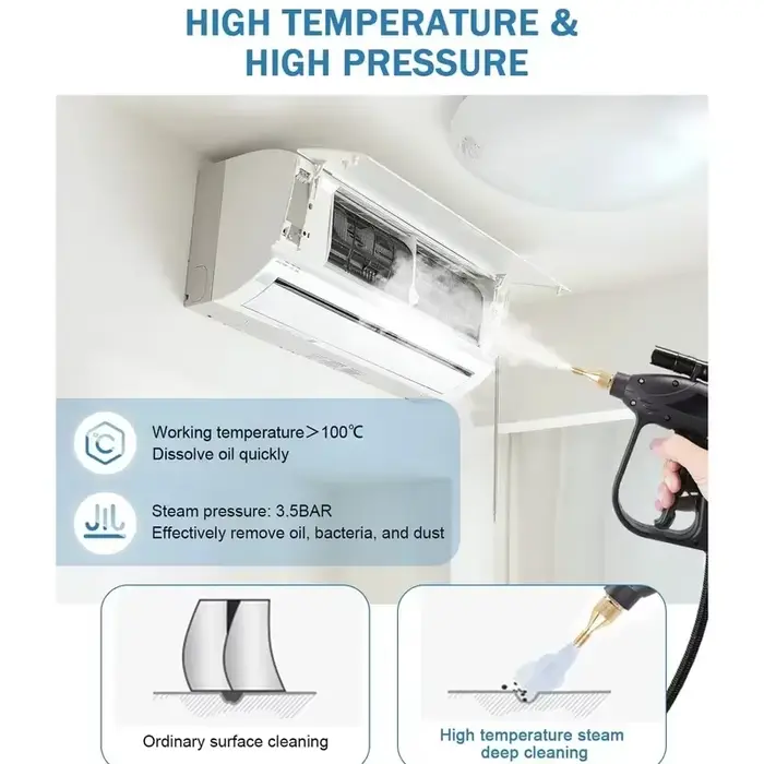 Nettoyeur à vapeur pressurisé polyvalent pour hotte de cuisine