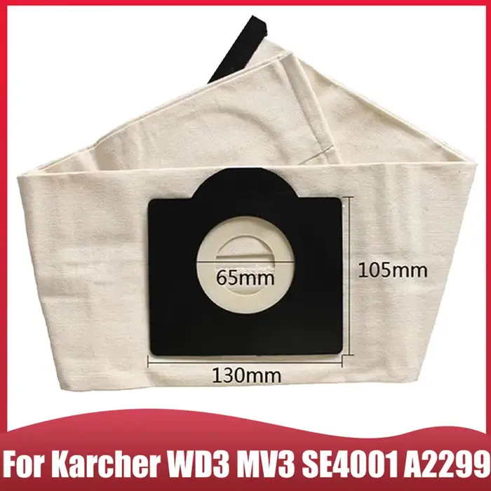 Sac à poussière pour aspirateur karcher WD3 WD3300 MV3 SE4001 A2200 A2500