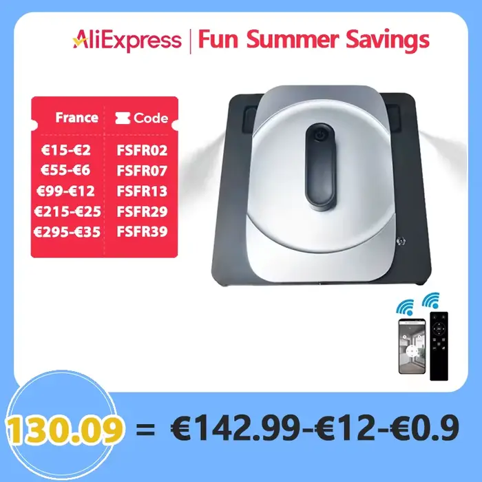 Robot nettoyeur de vitres Purerobo W-S8S avec application