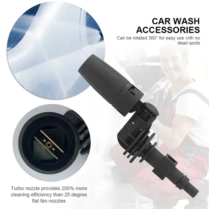 Pistolet à eau haute pression 360 ° La buse rotative à degrés peut être ventilée ou au Jet d'eau droit