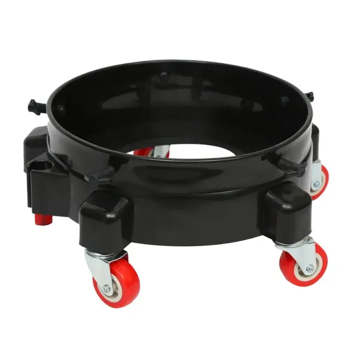 1 pièces seau roulant amovible Dolly 360 ° Kit de détail de roulette pivotante tournante avec plateau de rangement de