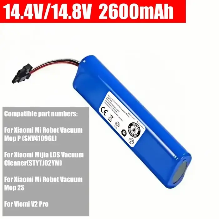 Batterie Lithium-Ion 14.4V 3500mAh 18650 pour Viomi V2 Pro V-RVCLM21B et Mi aspirateur Mop-P STYJ02Y