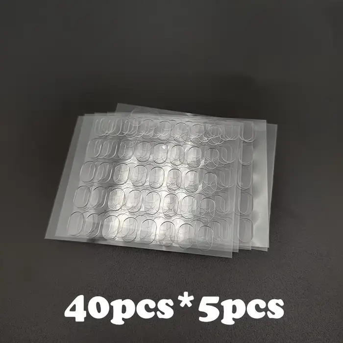 200 pièces de coussinets adhésifs transparents double face - Non marquant